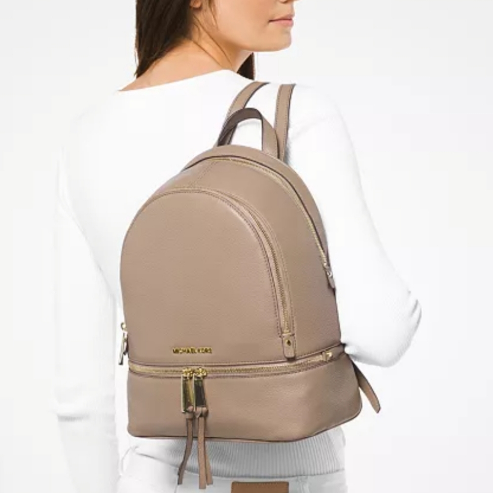 Michael Kors| Rhea Zip Small Pebble Leather Backpack